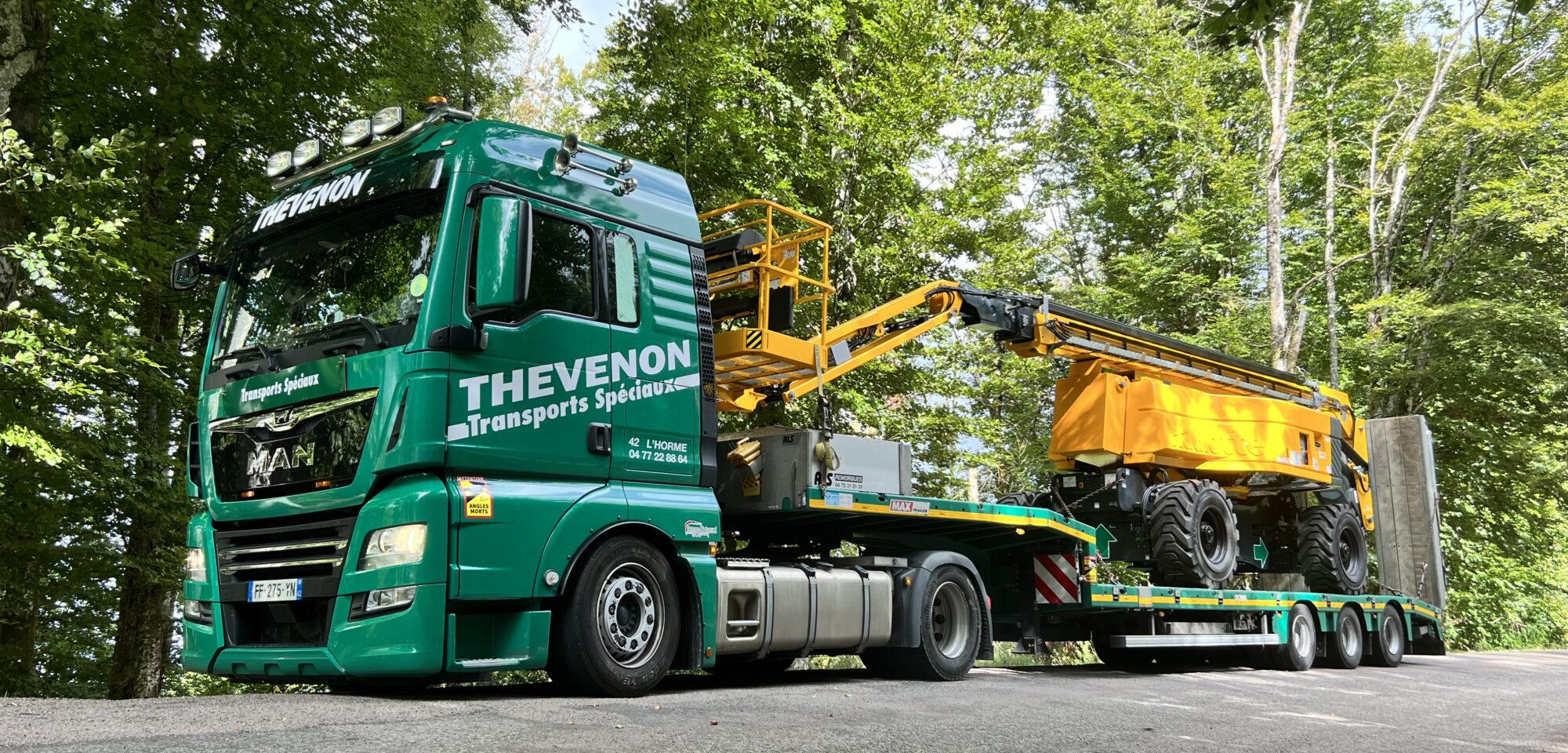Thevenon Transports Spéciaux - transport exceptionnel remorque porte-engins